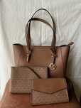 Torba shopperka Michael Kors brązowa 3w1