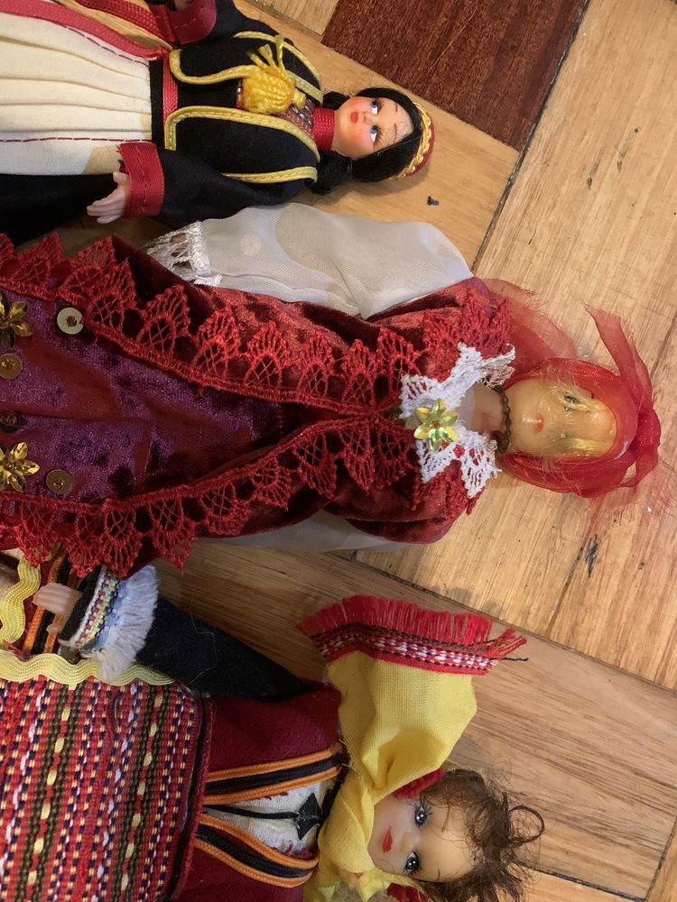 6 bonecas trajes tradicionais paises de leste