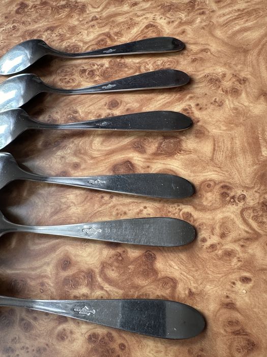 Stare łyżki stołowe wzór kłos firmy Gerlach PRL