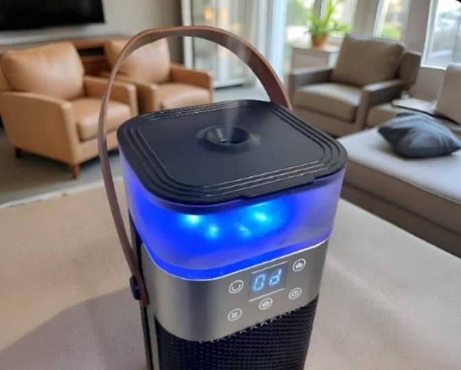 Тепловентилятор з зволожувачем повітря, портативний