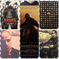 Zestaw 5 plakatów Film Terminator Ojciec Chrzestny Shawshank 51x36cm