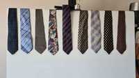 krawaty jedwabne w bardzo dobrym stanie - 9 sztuk