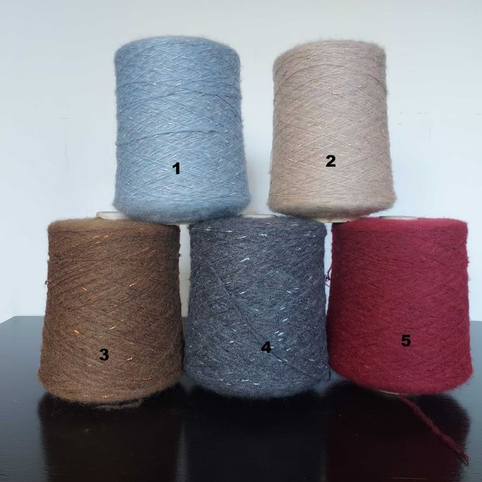 Włóczka, przędza dziewiarska z lurexem dla rękodzieła i na maszynę