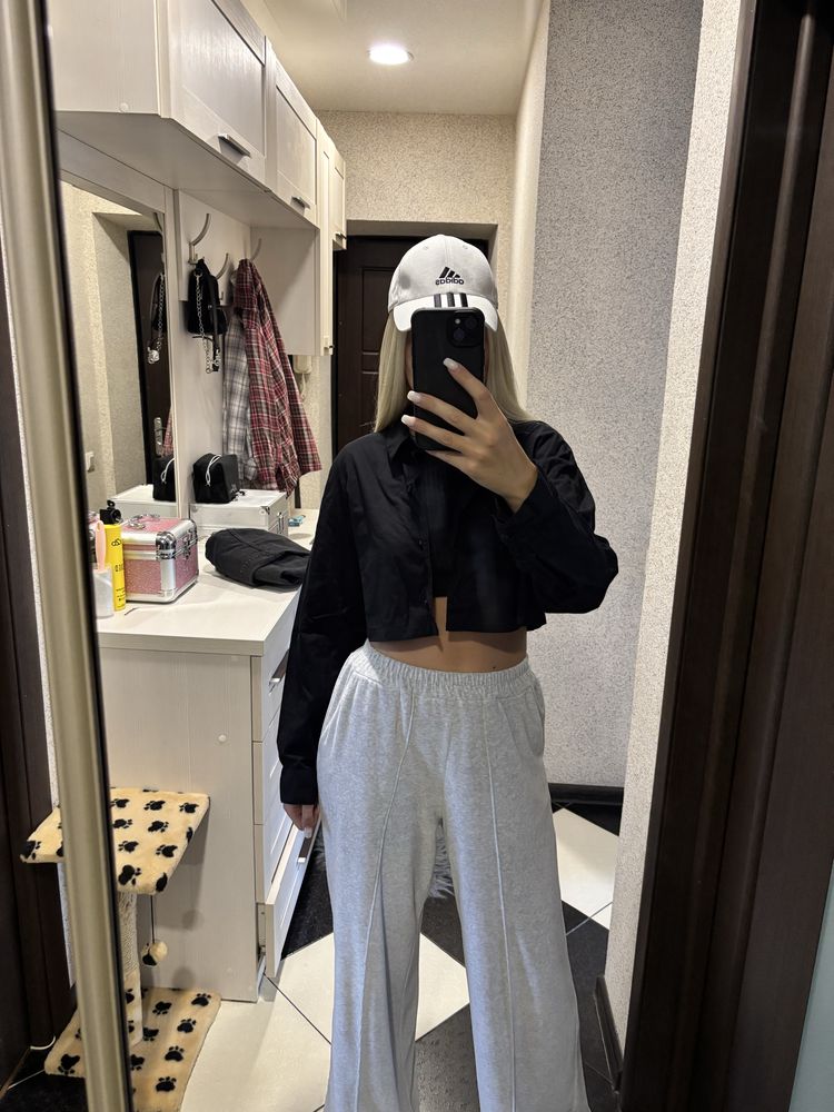 Сорочка у смужку/однотонна ralph lauren у клітинку oversize