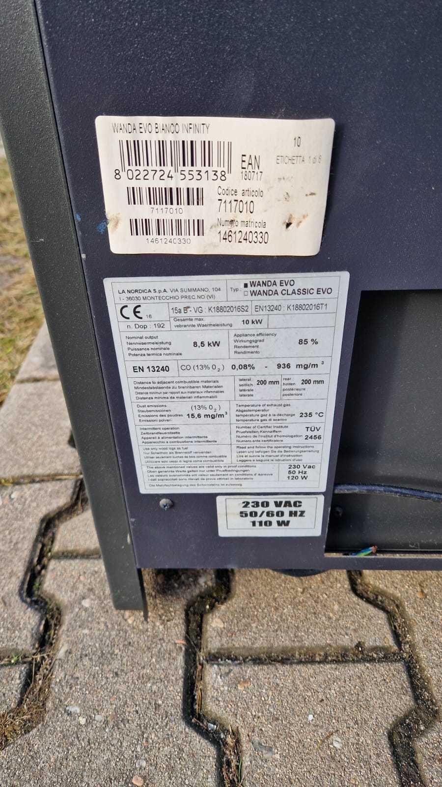 La Nordica Wanda 8,5 kW piec kominek wolnostojący koza WŁOSKI 16tyś zł