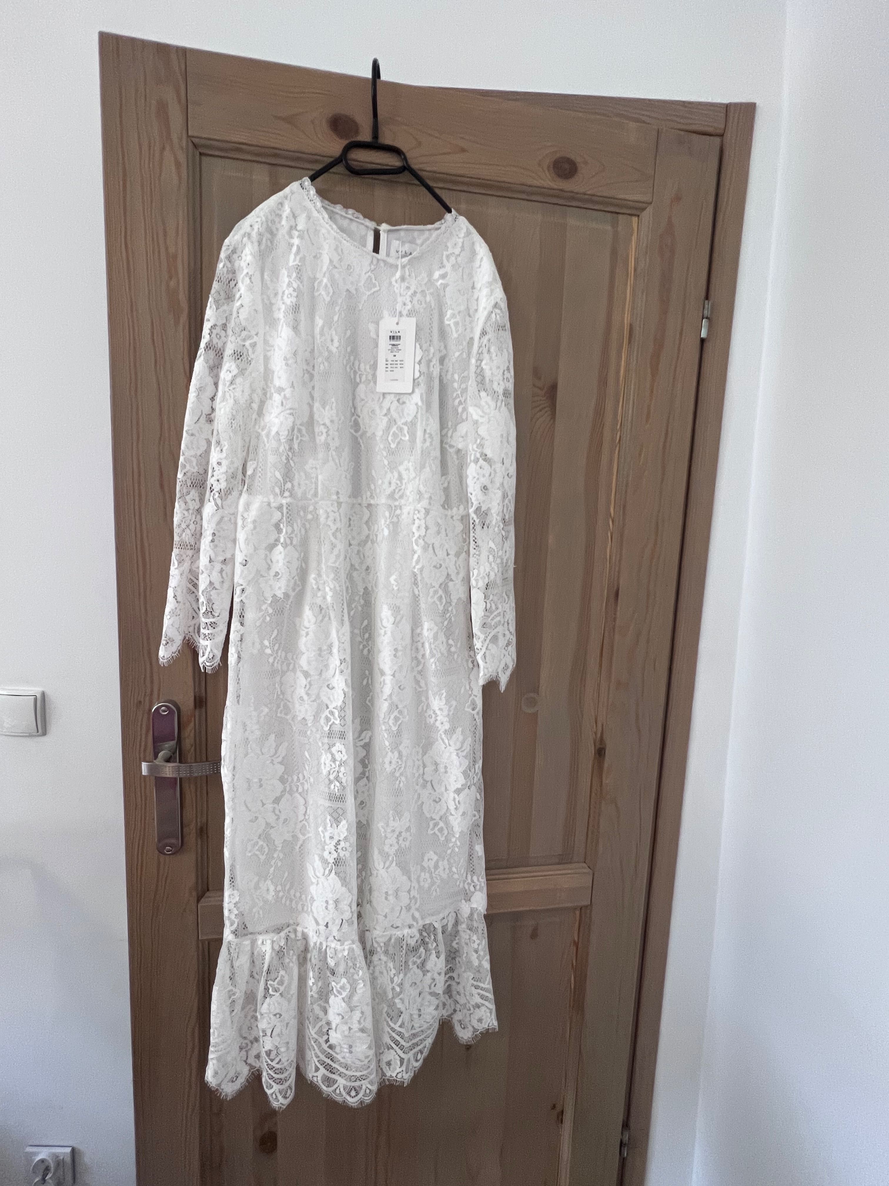 Sukienka biała ażurowa boho NOWA