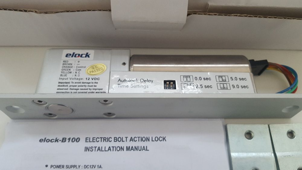 Fechadura / Testa eléctrica para portas + caixa para trinco (NOVO)