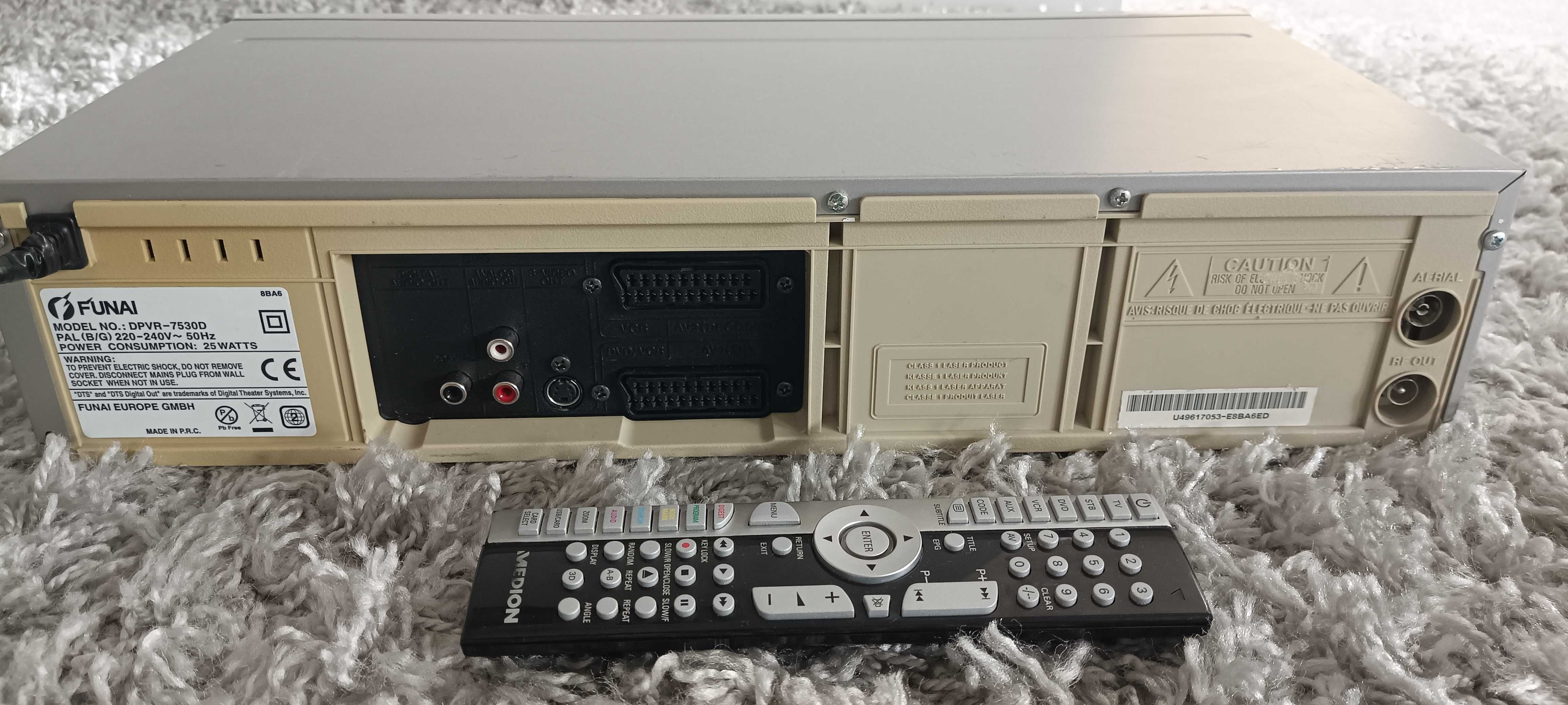 Magnetowid Video Wideo VHS Funai DPVR-7530D pilot
