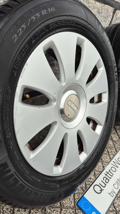 4 Jantes ORIGINAIS AUDI R16" 5x112 Et42 7J Ref: 8E0601,025AE com Pneus