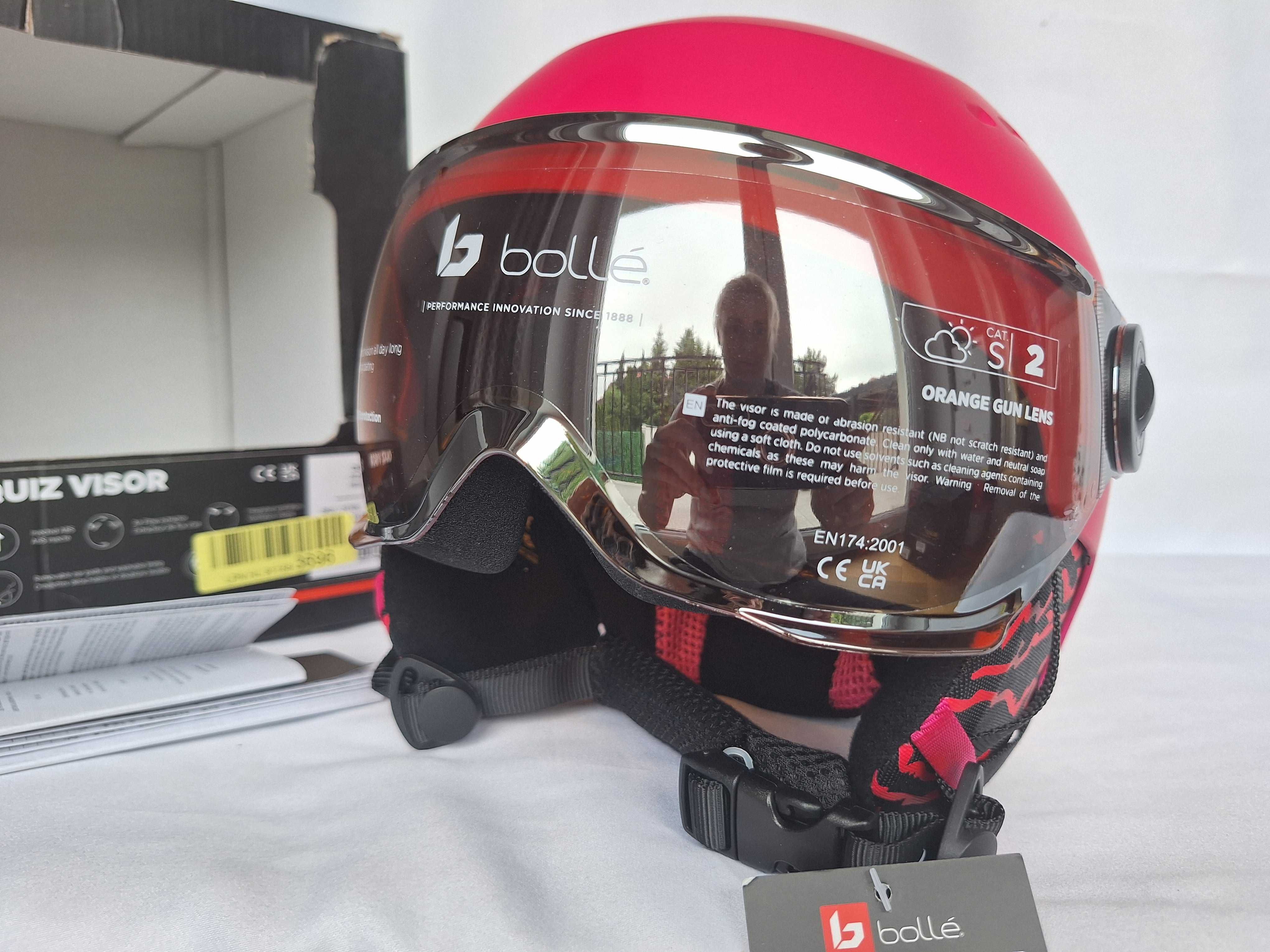 Kask dziecięcy narciarski Bolle Quiz Visor Hot Pink Matte XS 49-52cm