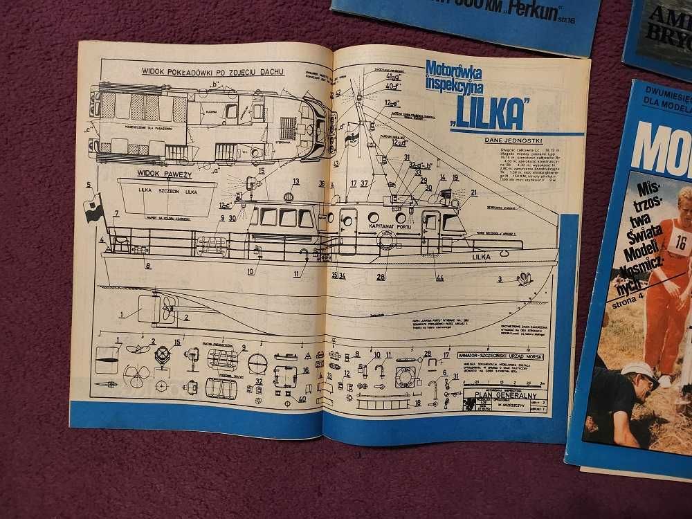 Dwumiesięcznik modelarz rok 1990 numer 1-2,5-6,7-8,9-10
