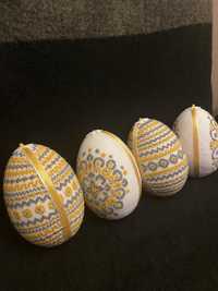 Jajka Wielkanocne - 4 sztuki, haft krzyżykowy, handmade :)