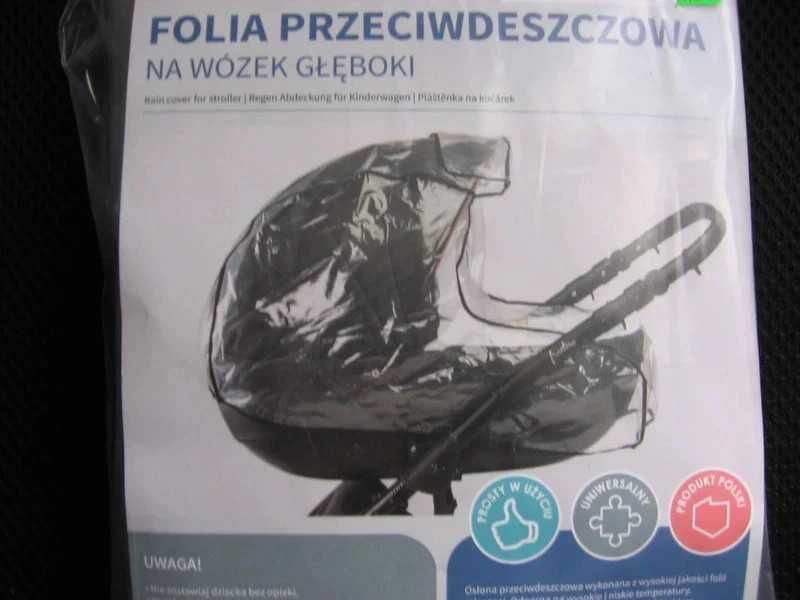 Folia przeciwdeszczowa na wózek głęboki. Nowa