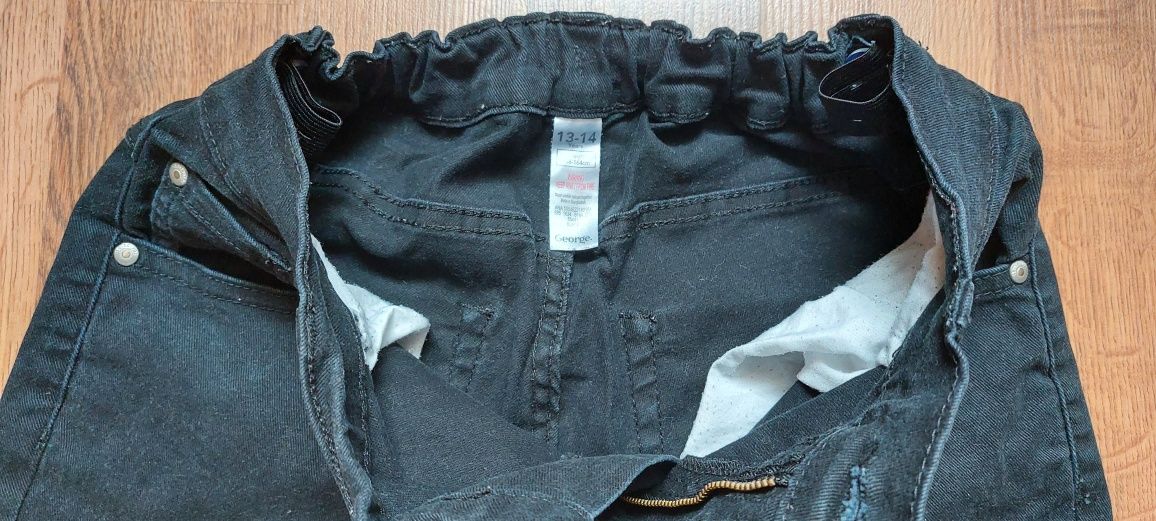 Spodnie jeansy czarne na 158 cm