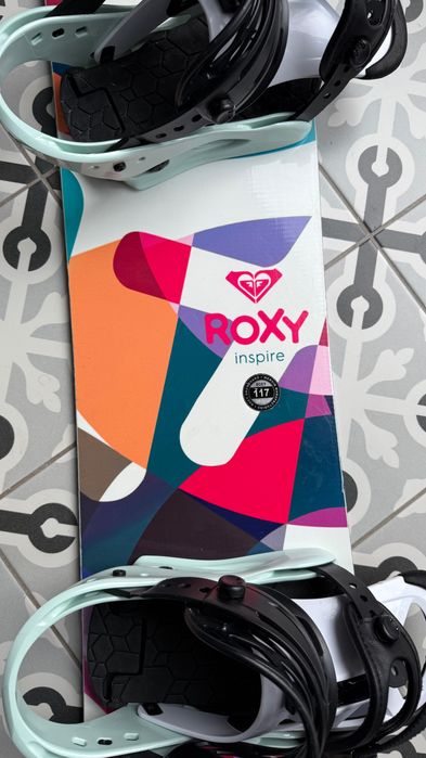 Deska snowboardowa Roxy Inspire 117+wiązania Burton