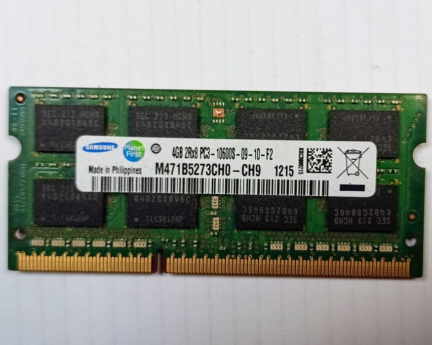 RAM 4 GB Samsung DDR3 PC3-10600S (1333 MHz) SO-DIMM Laptop