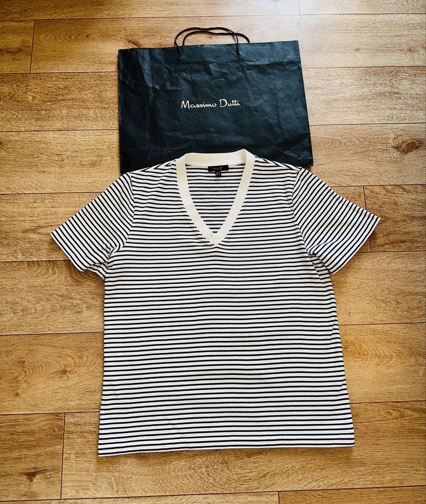 Massimo Dutti женская оригинальная полосатая футболка !
