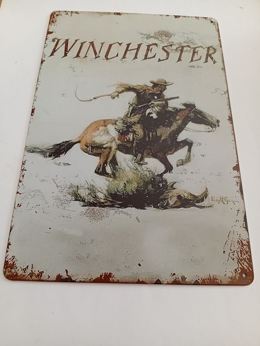 Tablica metalowa do powieszenia Western Winchester 20x30 cm