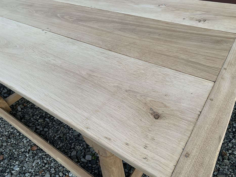 Stół lity dębowy oczyszczony surowy DUŻY 290 cm