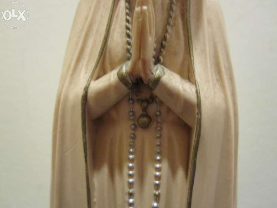 Arte Sacra Nossa Senhora de Fátima em massa 22 cm antiga