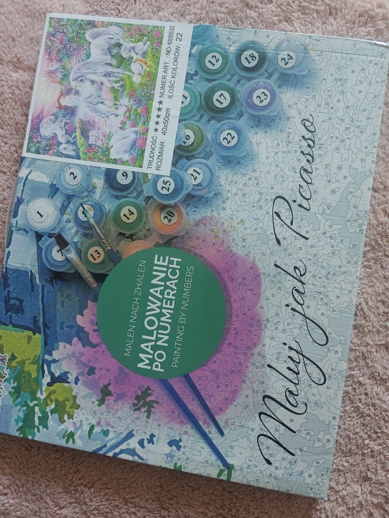 Malowanie po numerach jednorozce