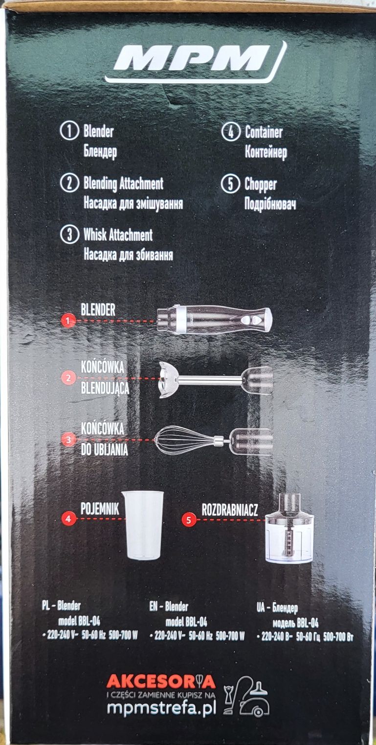 Nowy Blender 3w1 MPM 700W