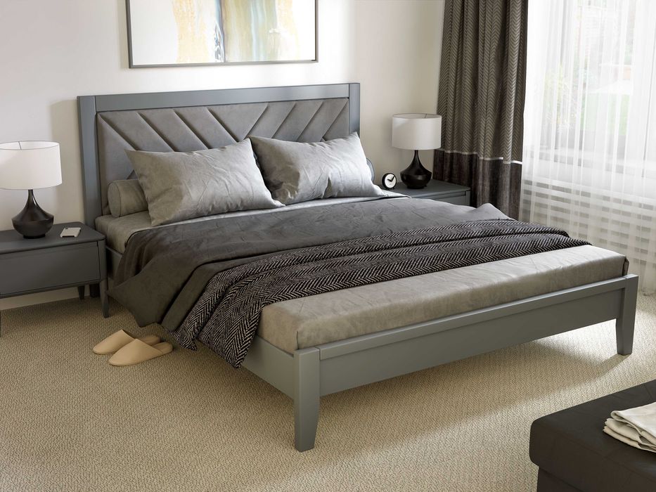 Дерев'яне ліжко Деревянная кровать ГЕФЕСТ Матрац. Комод. Тумба. СКЛАД!