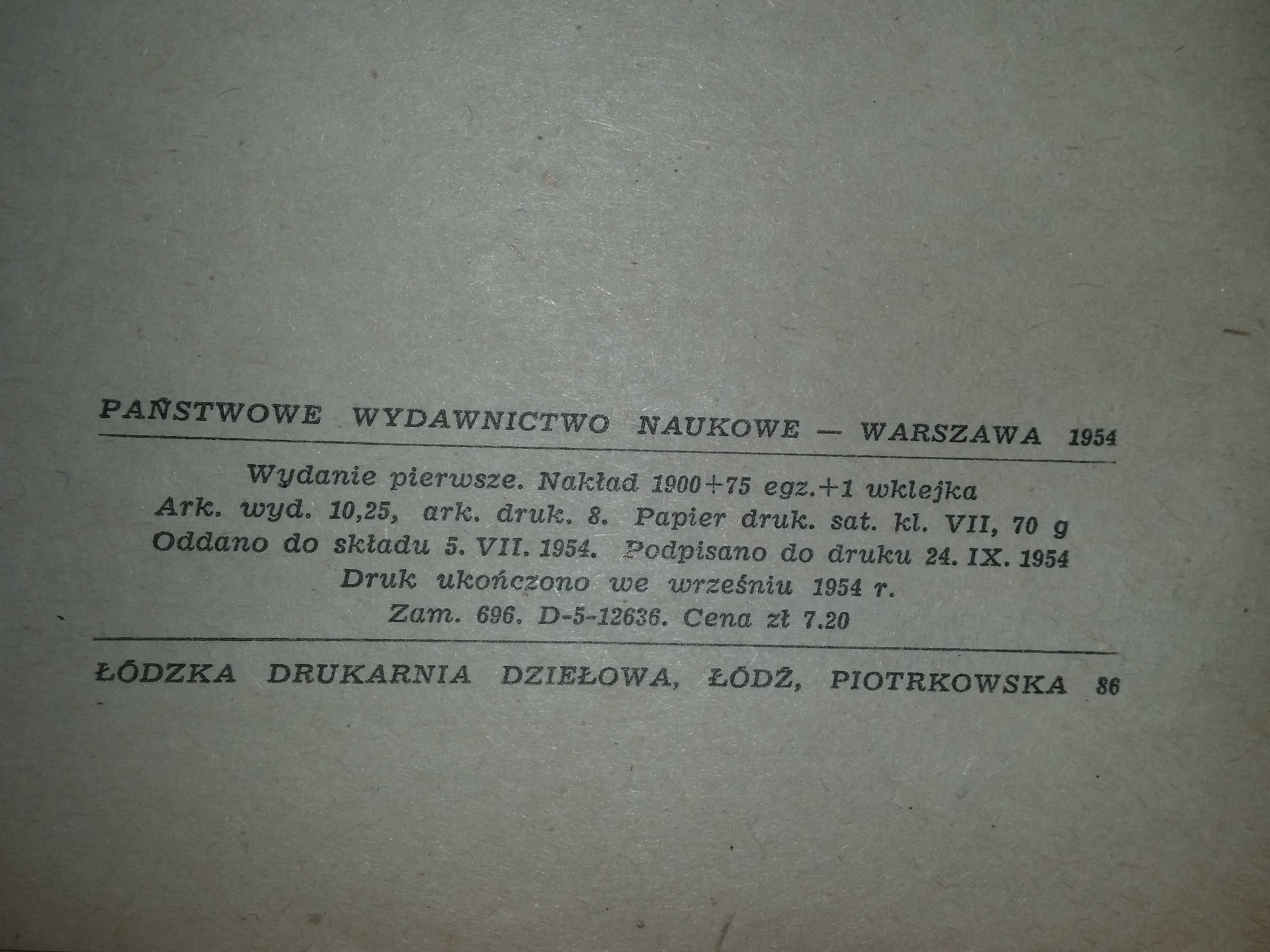 Zoologia ogólna skrypt 1954 Janina Wengris unikat antyk