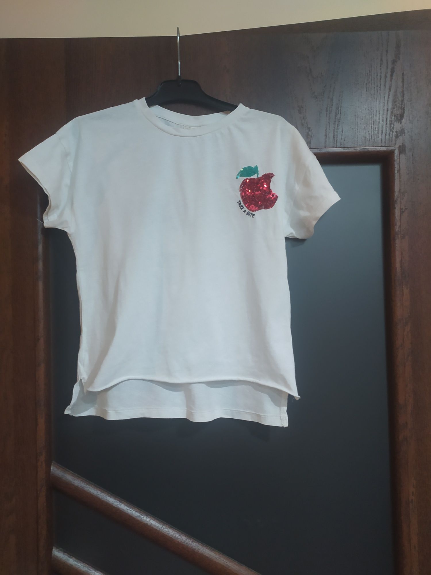 T-shirt koszulka bawełniana bluzka 122 Zara
