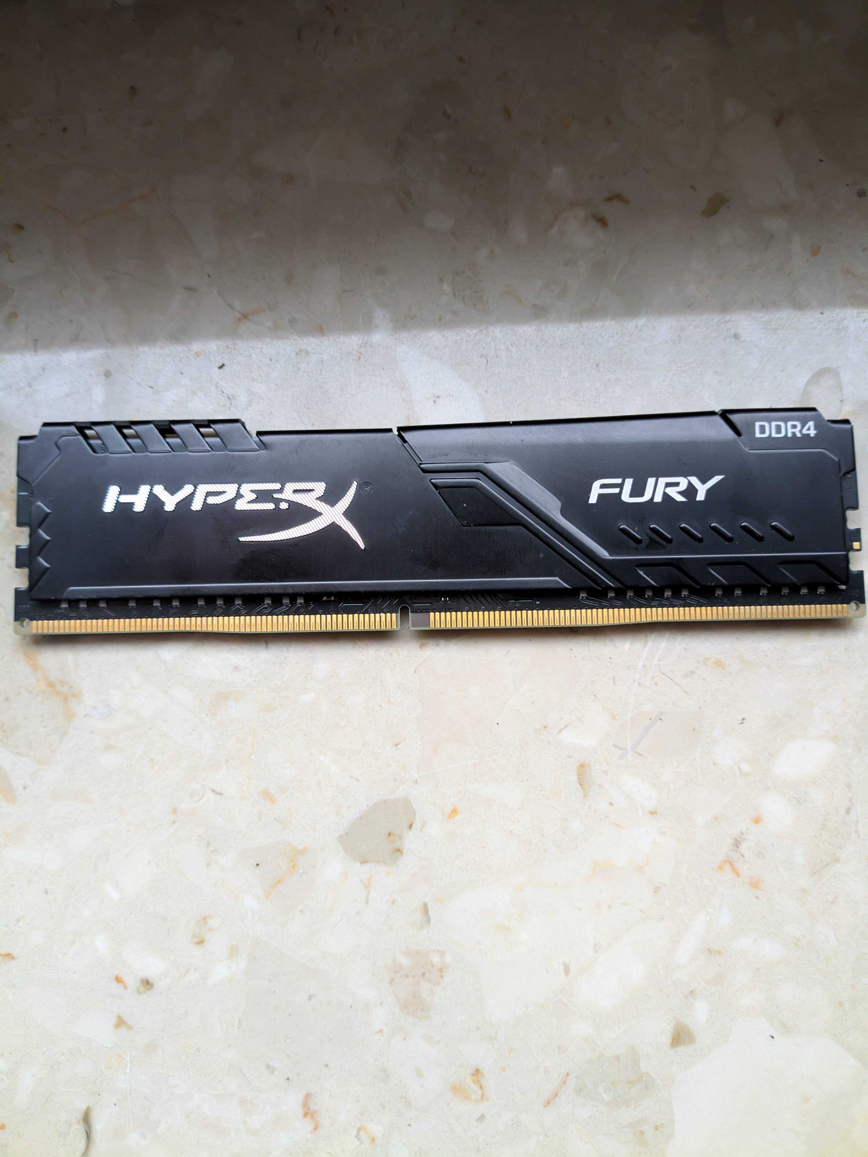 Ram HyperX 8GB 3200MHz CL22 Fury Black DDR4