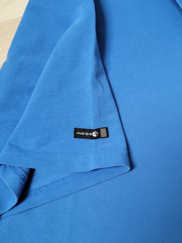 Polo 3XL, niebieska błękitna bluzka z kołnierzykiem męska 3XL Inesis