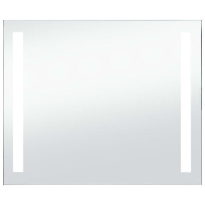 vidaXL Ścienne lustro łazienkowe z LED, 80 x 60 cm
