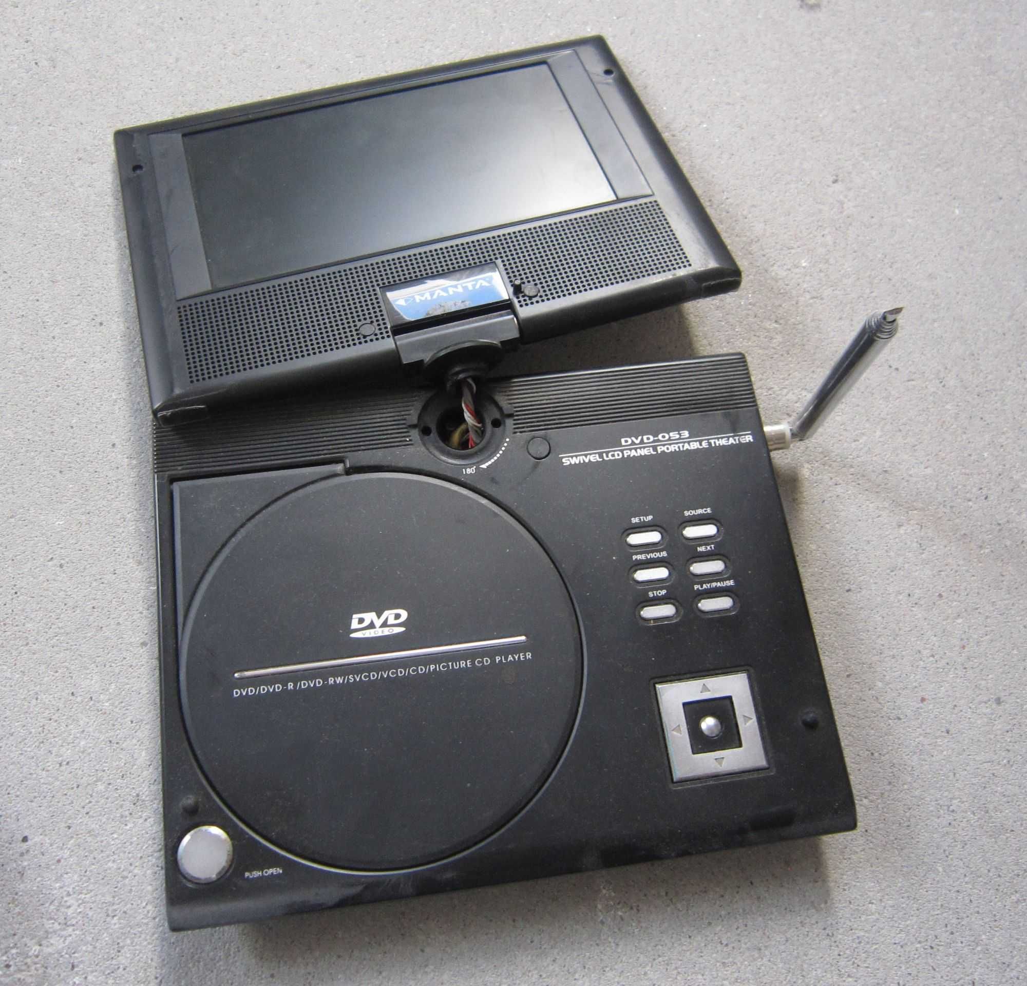 Multimedialny odtwarzacz DVD/CD - uszkodzony - na części