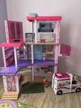 Domek dla lalek barbie + karetka i szafa