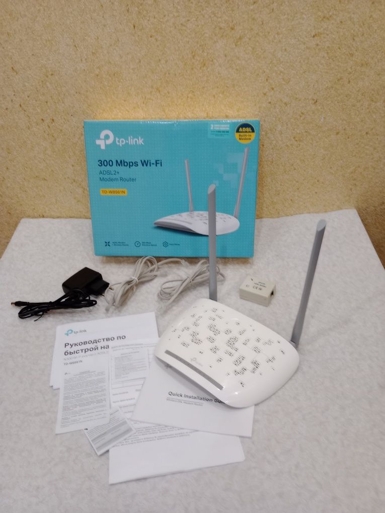 Модем-роутер TP-Link TD-W8960N Wi-Fi 300 Mbps, б/у

Продам надійний та