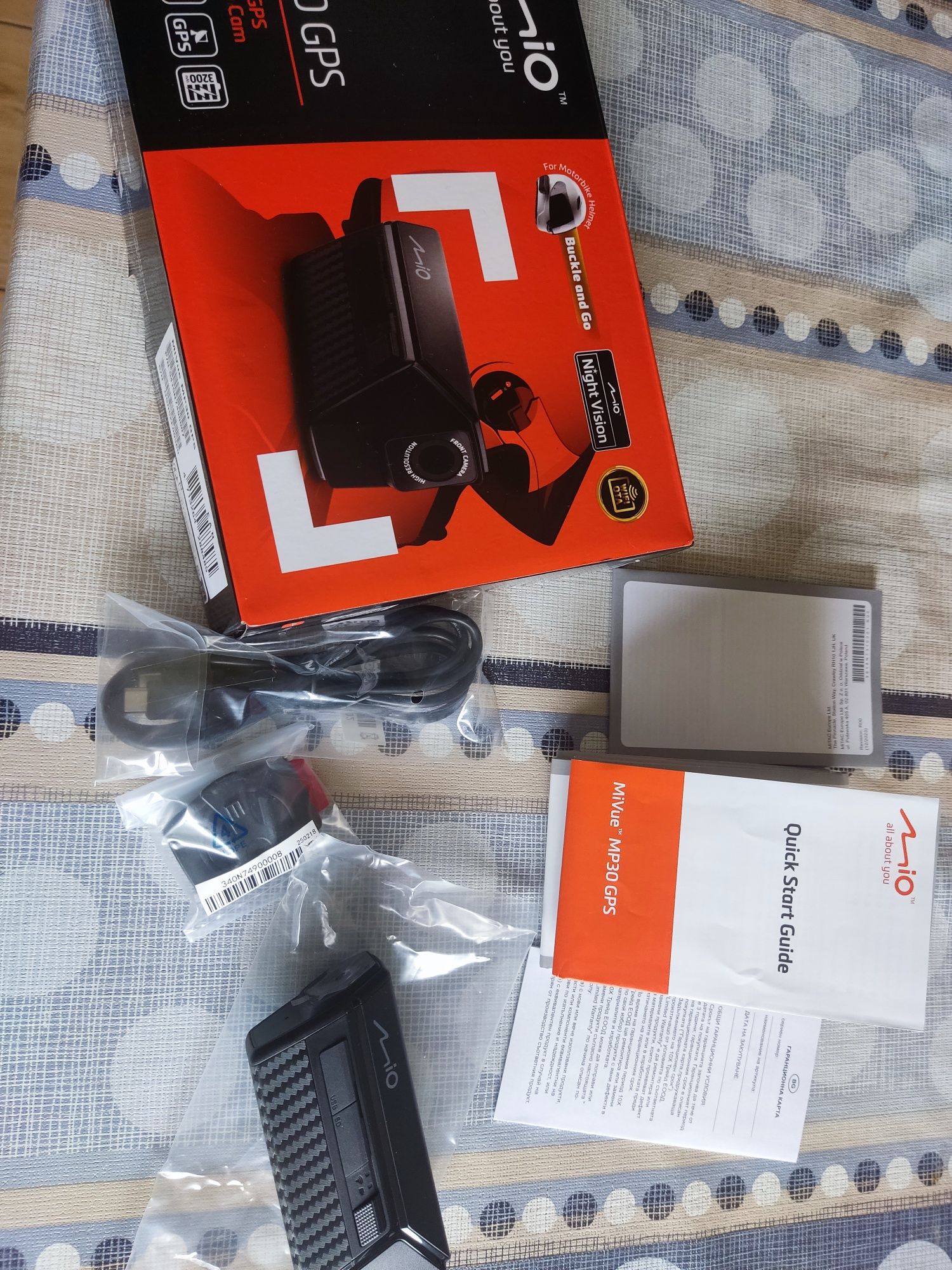 Kamera motocyklowa na kask Mio Mp30 gps