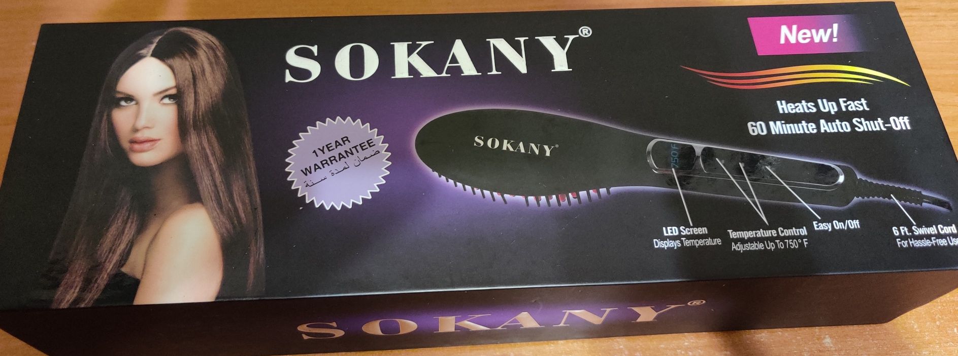 Расческа-выпрямитель волос Sokany HS-053. Фен.