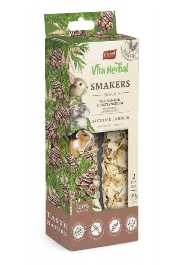 Vita Herbal Smakers Topinambur z pasternakiem dla gryzoni i królika 90