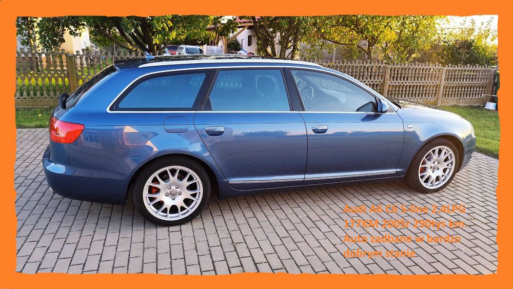 Audi A6 C6 S-line 2.4LPG 177KM 2005r Zadbany, bogate wyposażenie.
