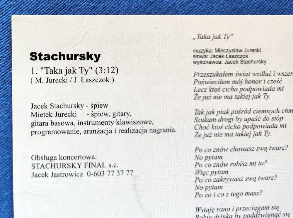 Stachursky – Taka Jak Ty Singiel CD 2003