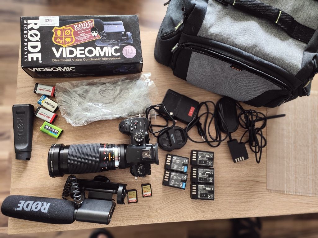 Aparat Panasonic Lumix GH5 4K 60kl/s obie. 28-200mm mikrof 128GB 5 bat