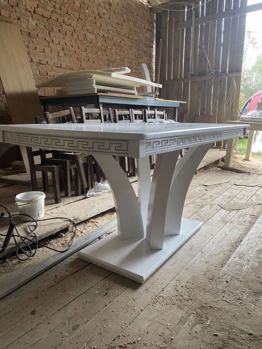 Обідній кухонний розкладний дерев’яний стіл та стільці Кухонный стол