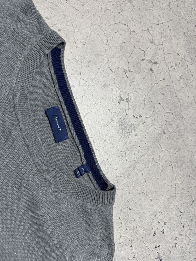 Мужская Кофта Свитер Gant Оригинал 2XL-3XL Серый