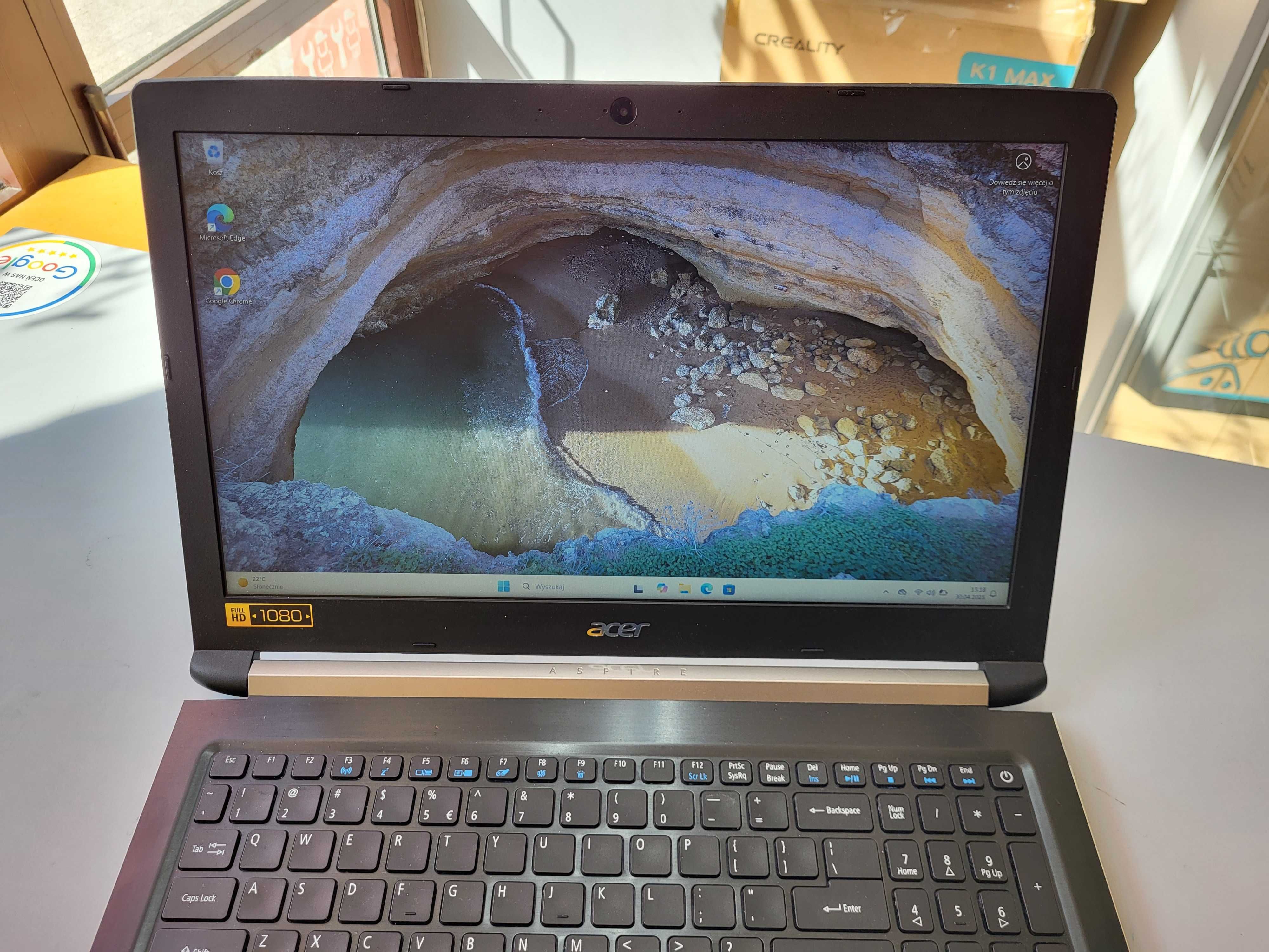 Ładny solidny Laptop Acer A515 i5-8250u 12GB 256GB Nvidia 2Gb Win11