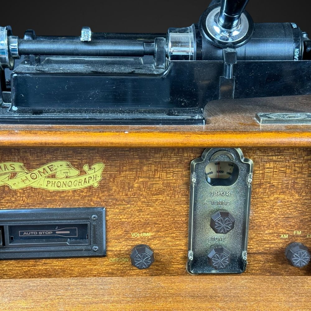 Radio jak Phonograph Thomas Fongraf Edison drewniana obudowa B41/8292