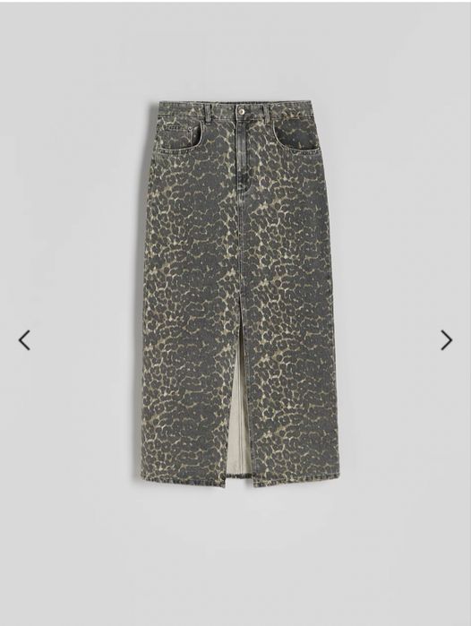 Джинсова спідниця міді від Reserved XS