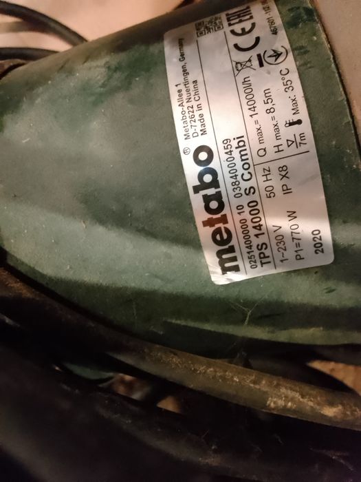 Pompa Metabo  z wężem