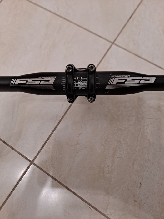 Kierownica szosowa (baranek) + mostek FSA - aluminium