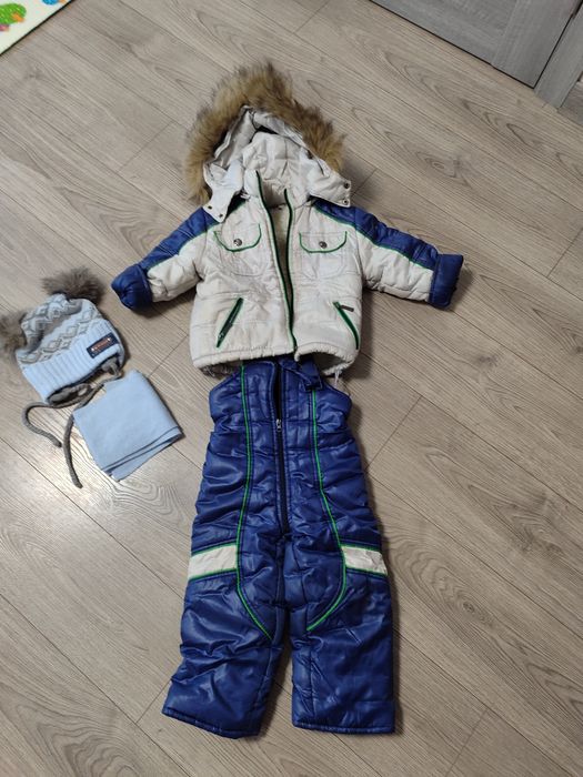 Комбінезон  комбинзон куртка зимова костюм комплект шапка для хлопчика