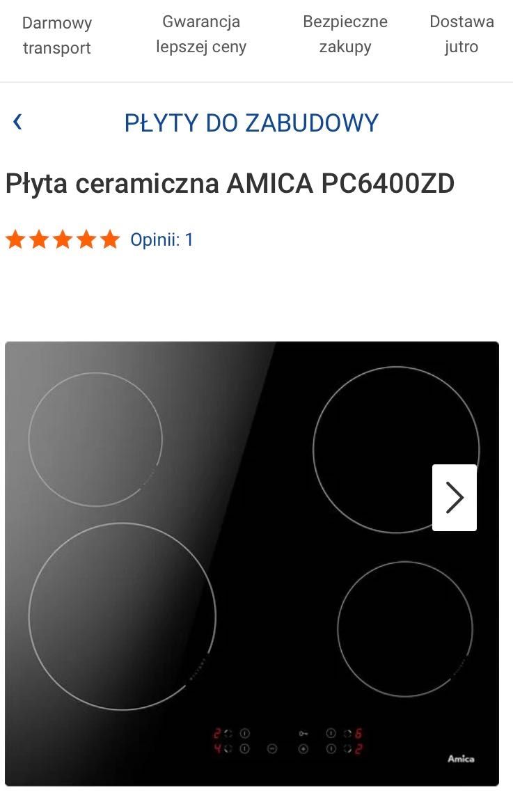 Płyta Ceramiczna Amica 60 cm